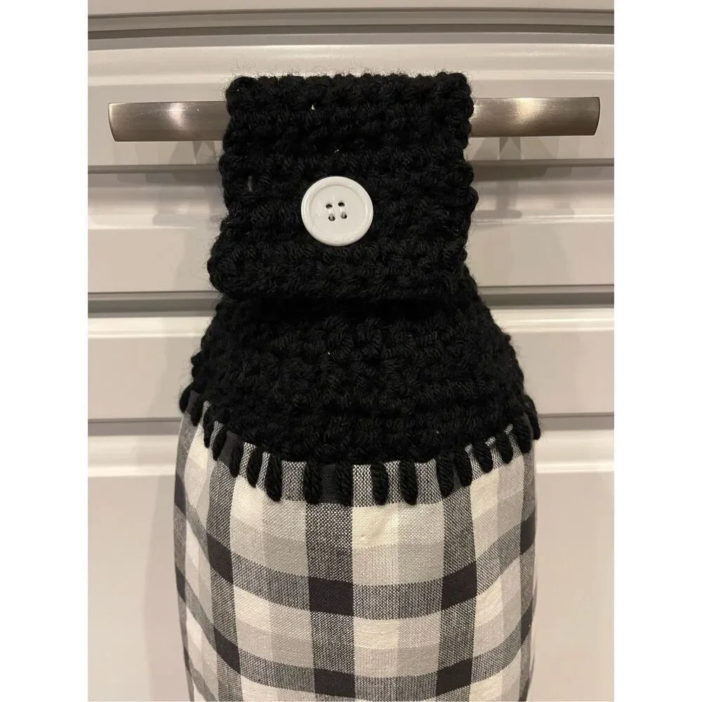 Crochet Top Kitchen Towel- King of the Grill